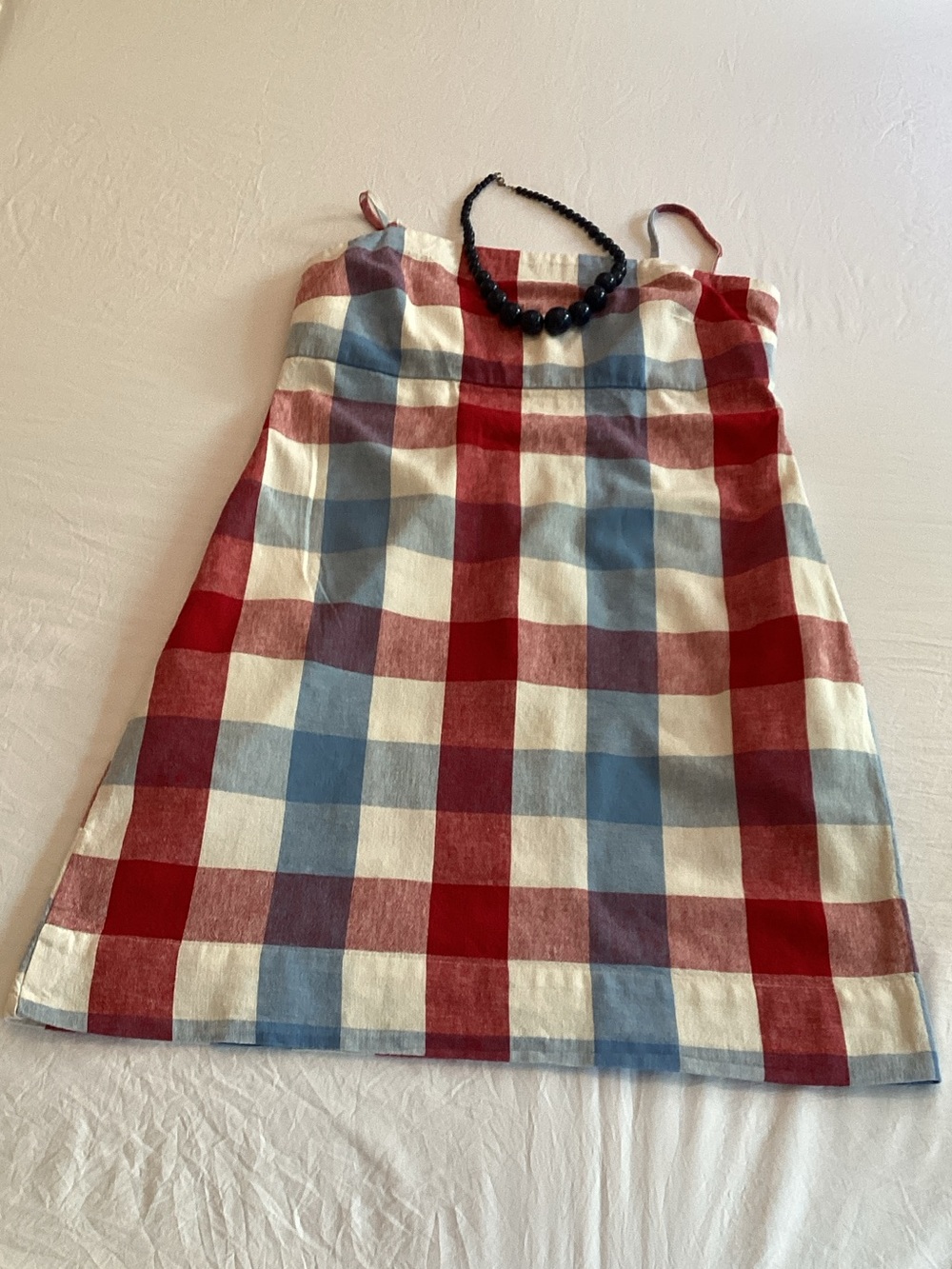 a new day red, white and blue Americana, Preppy, Gingham Dress Sz XS